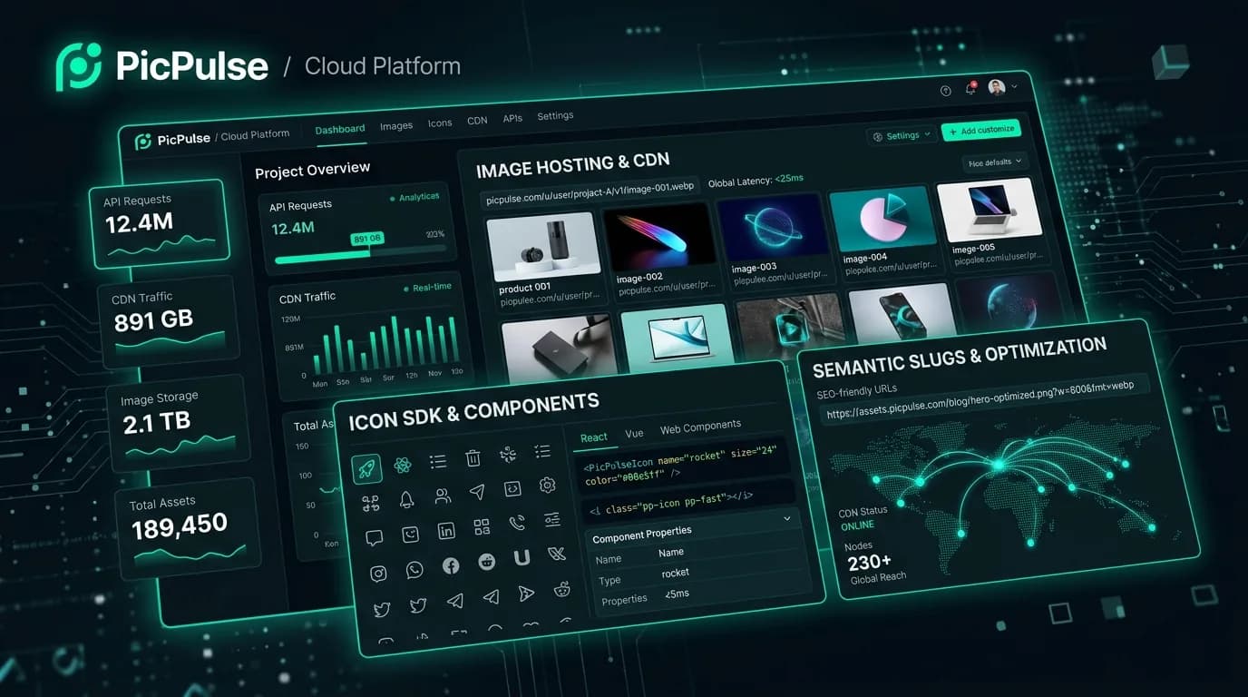 PicPulse Cloud CDN & Icon SDK preview